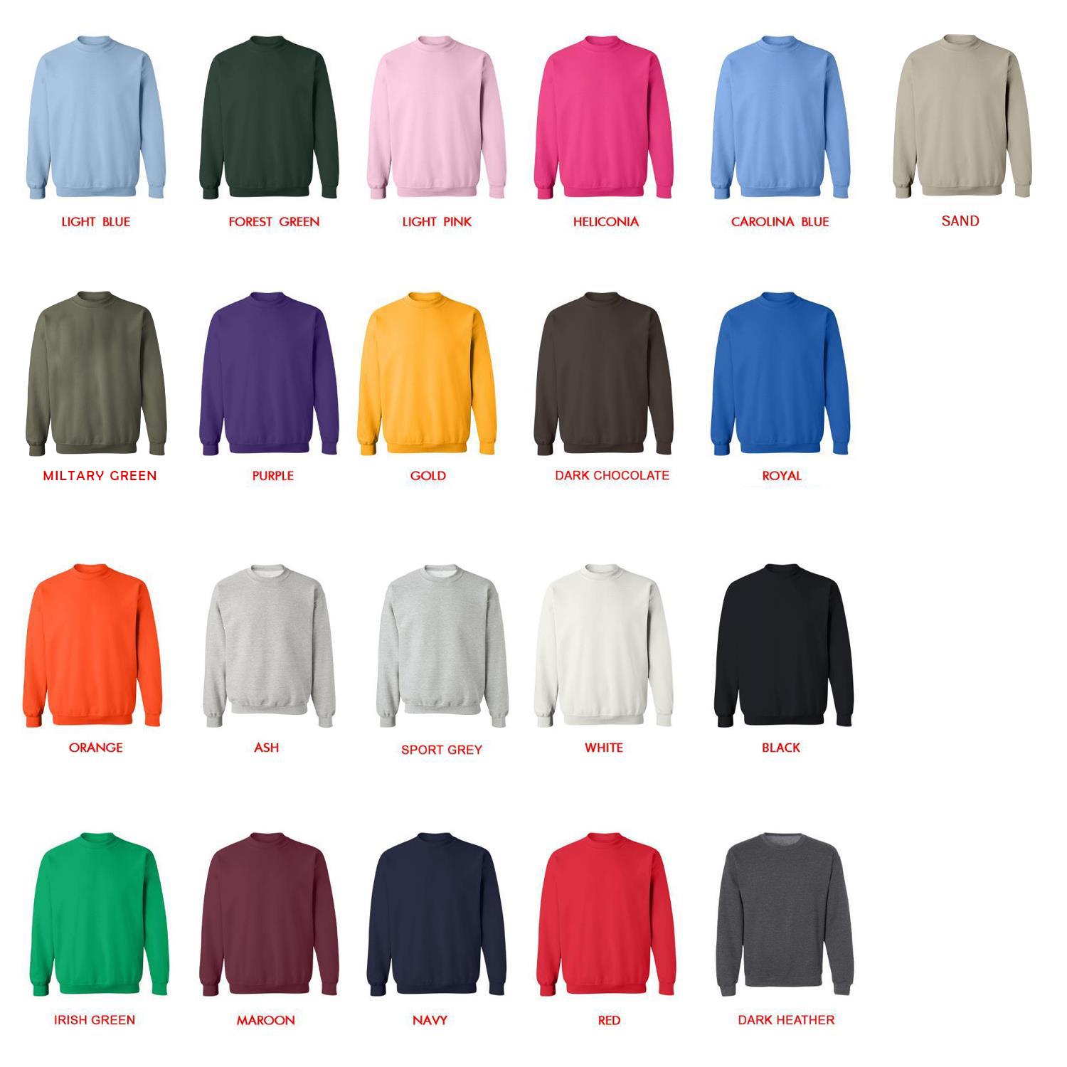 sweatshirt color chart - Hannibal Merch