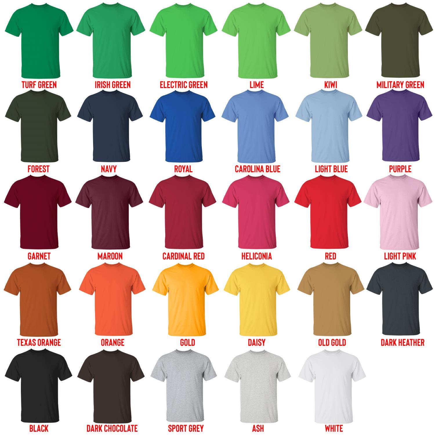 t shirt color chart - Hannibal Merch