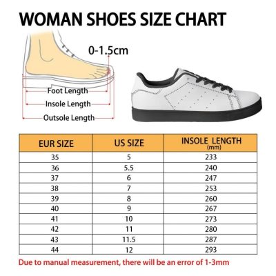 Skate Woman Shoes Size Chart - Hannibal Merch