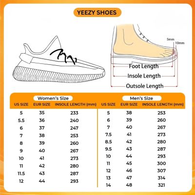 Yeezy Shoes Size Chart - Hannibal Merch