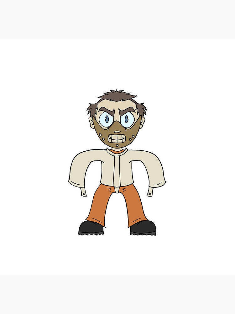 Hannibal Lecter Chibi Cute Throw Pillow - Image 2