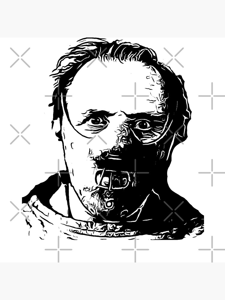 Hannibal Lecter Creepy Throw Pillow - Image 2
