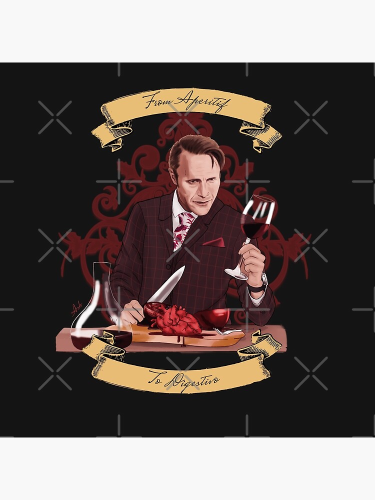 From Aperitif To Digestivo Hannibal Lecter Throw Pillow - Image 2