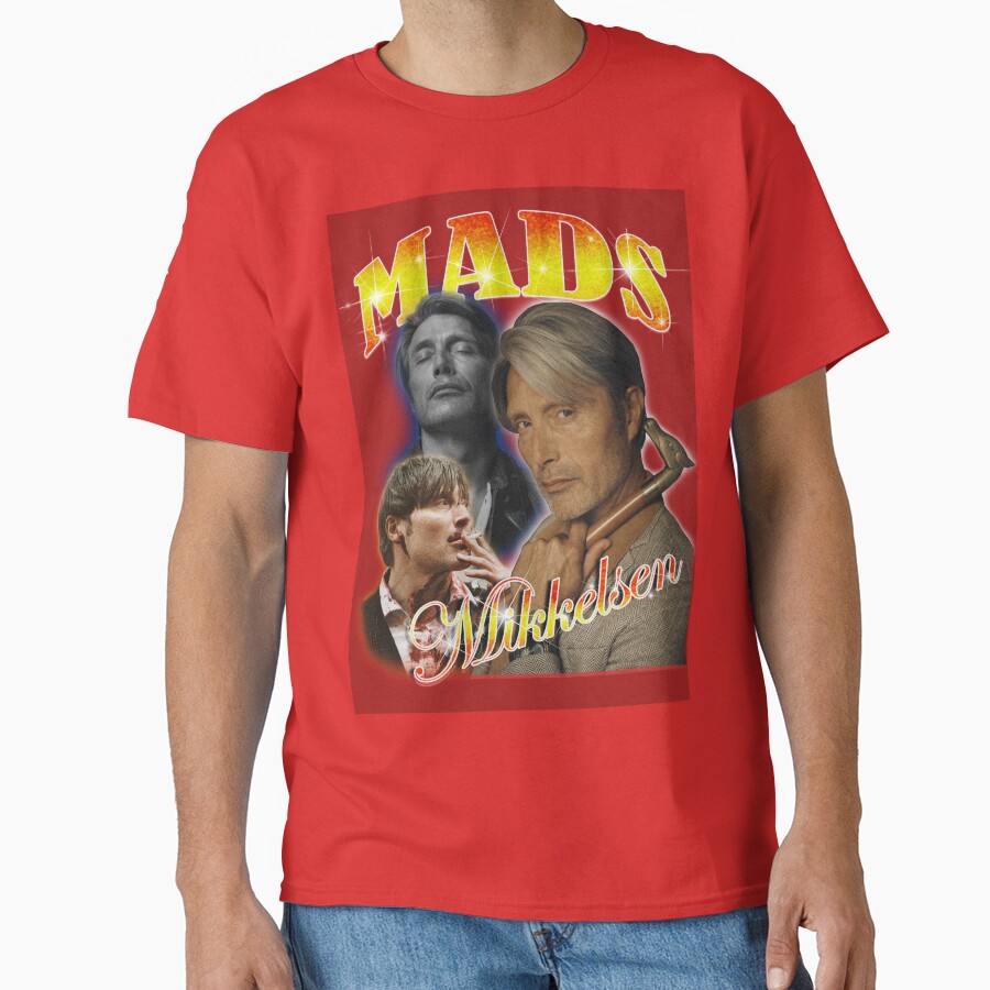 Mads Mikkelsen Bootleg Design T-shirt - Image 5