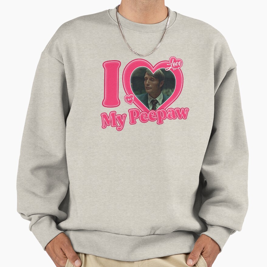 I Love My Peepaw Mads Mikkelsen Sweatshirt - Image 3