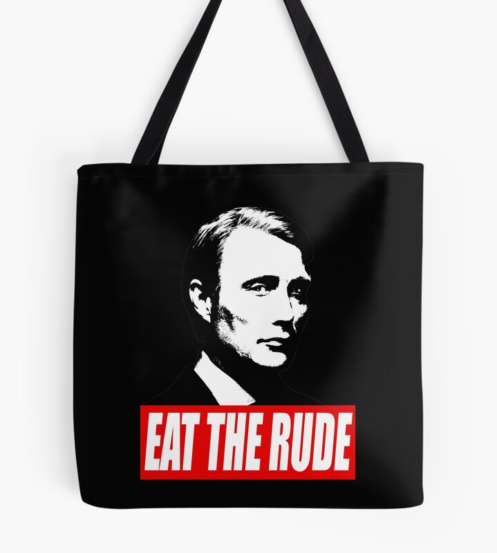 Eat The Rude Hannibal Dark Tote Bag