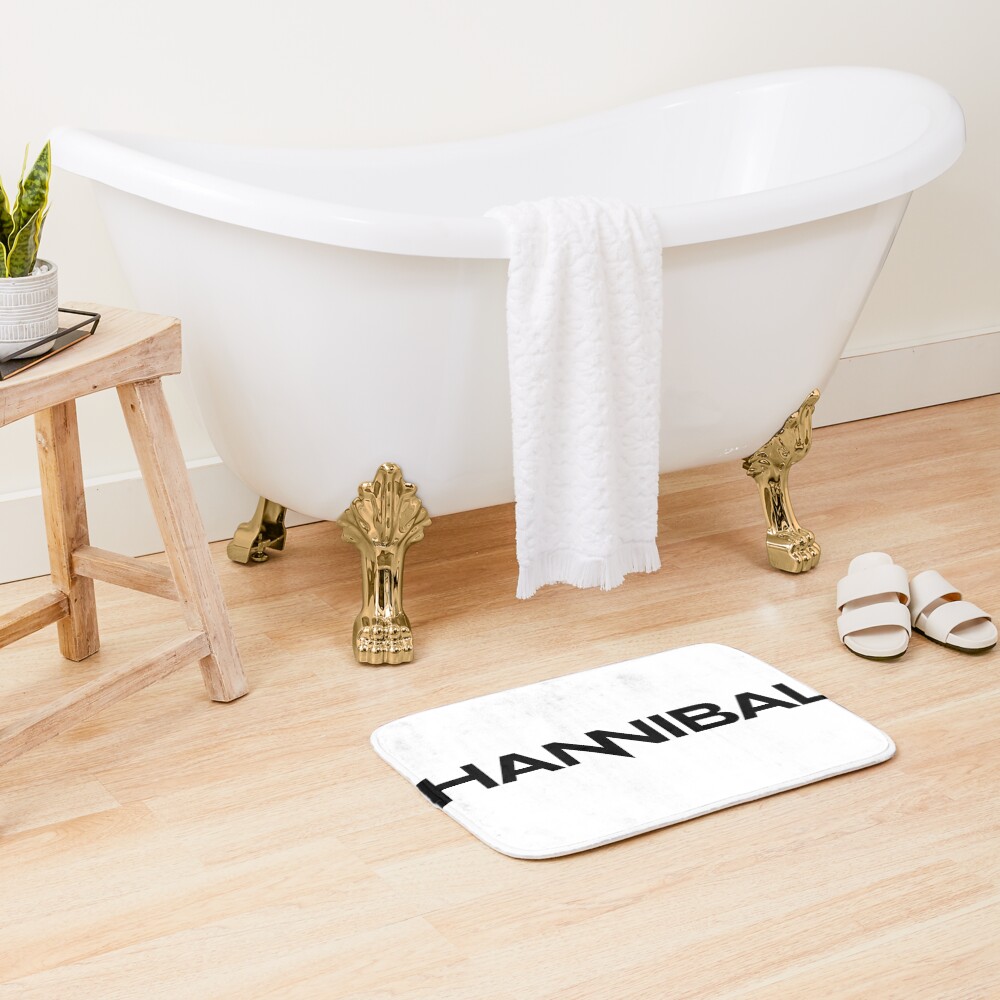Hannibal Logo Black Bath Mat - Image 2