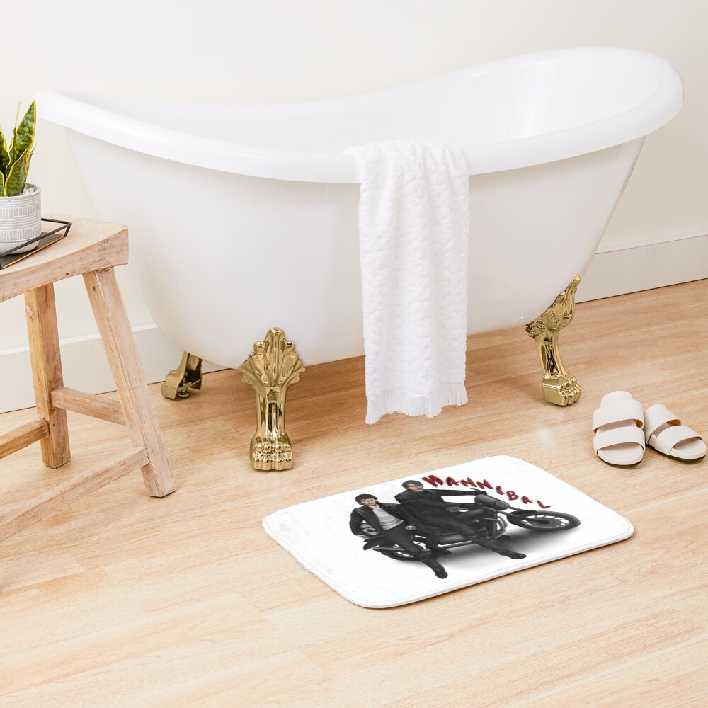 Hannibal And Will On Motorcycle Bath Mat - Image 2