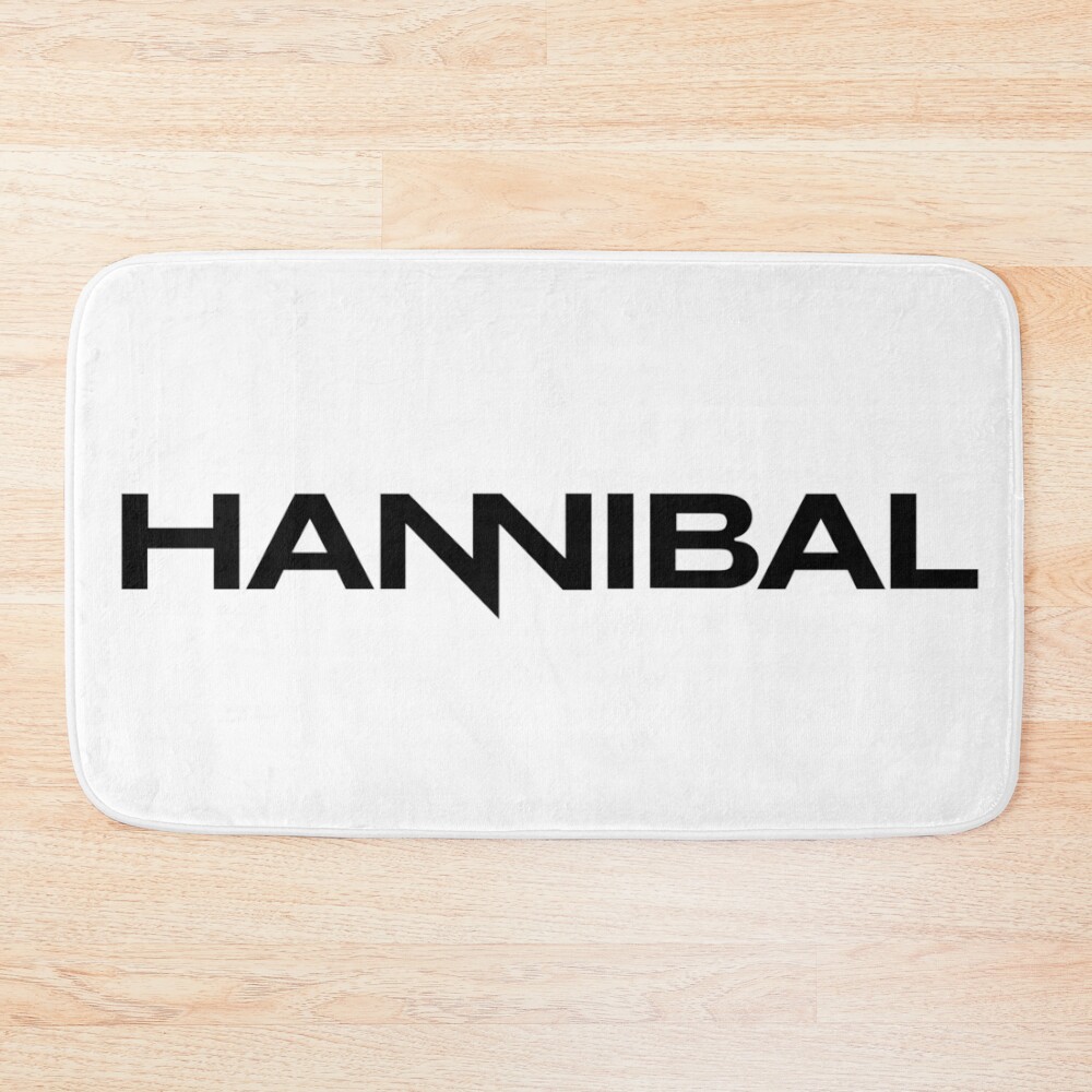 Hannibal Logo Black Bath Mat