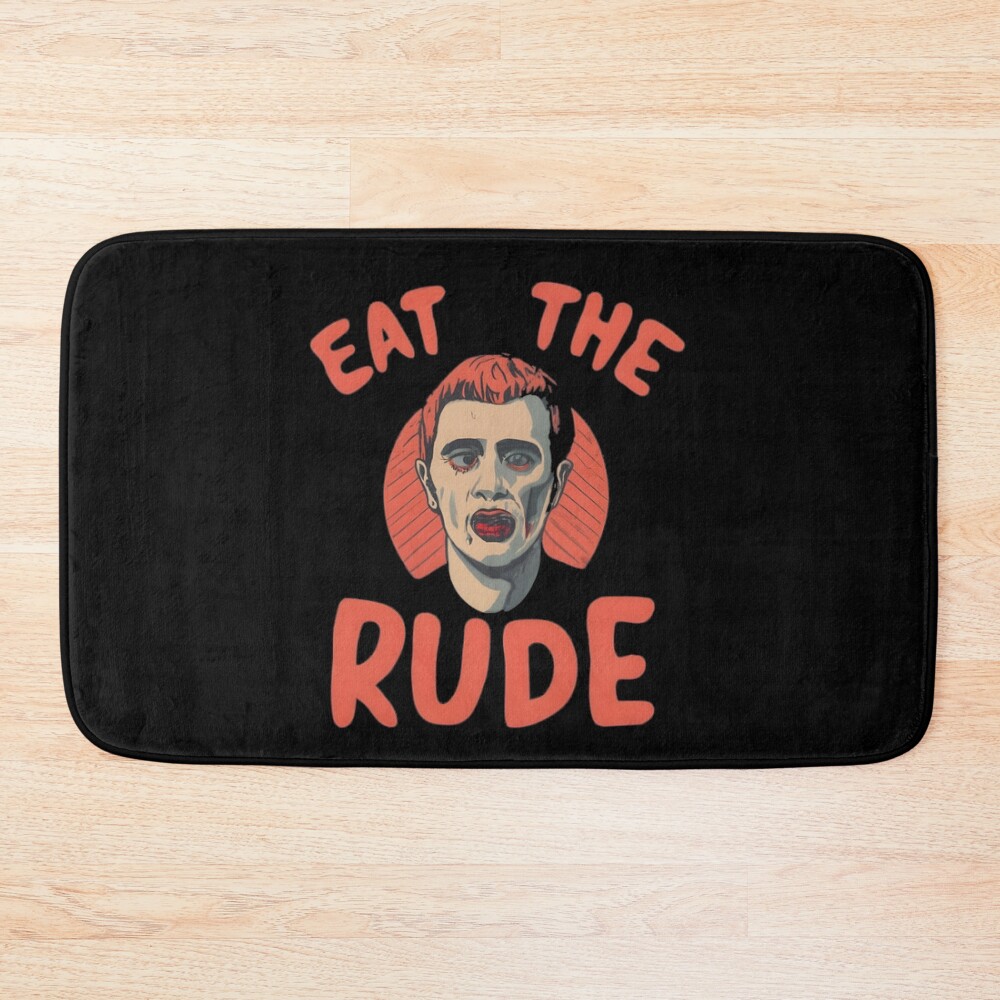 Eat The Rude Hannibal Lecter Creepy Bath Mat