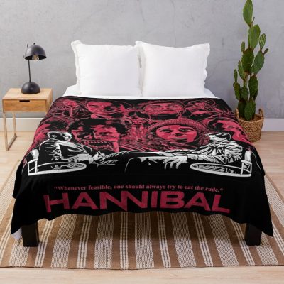 Hannibal Eat The Rude Throw Blanket