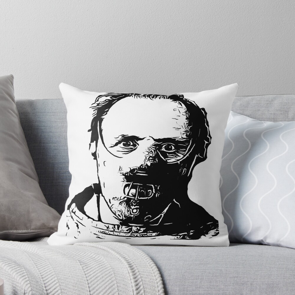 Hannibal Lecter Creepy Throw Pillow