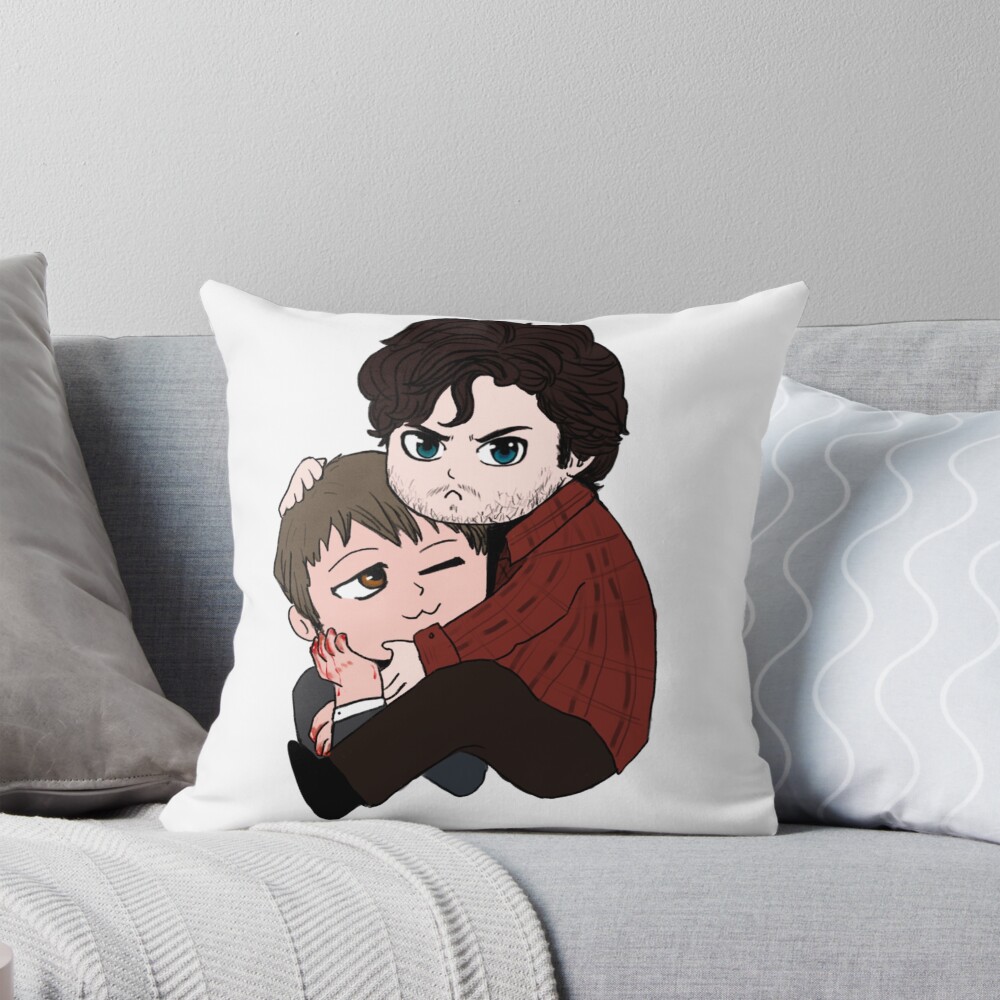 Hannigram Chibi Cute Throw Pillow