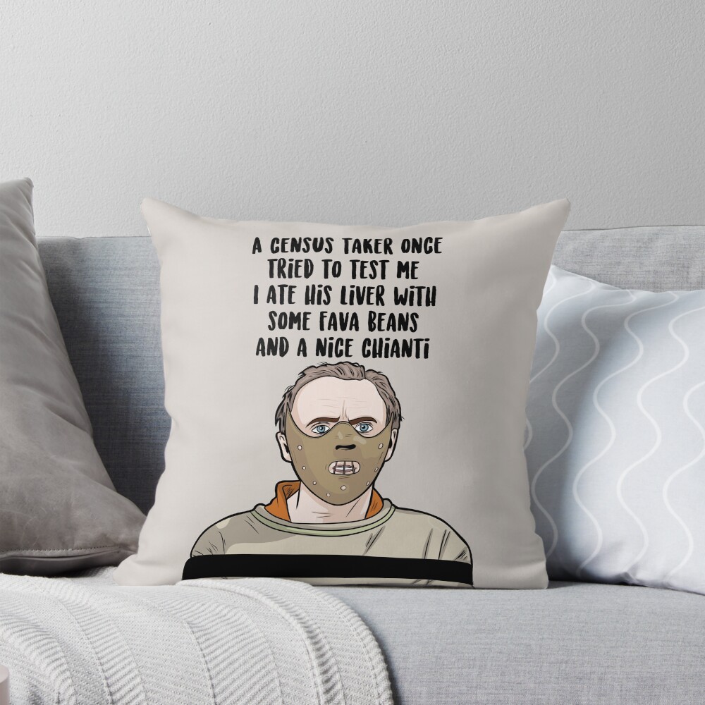 Hannibal Lecter The Silence Of The Lambs Throw Pillow