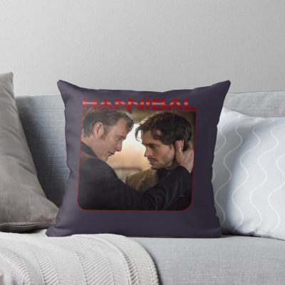 Hannigram Mads Mikkelsen Lecter Throw Pillow